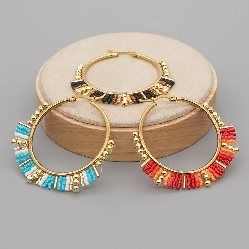 Tassel Earrings Boho - Boucles d'oreilles en perles de riz