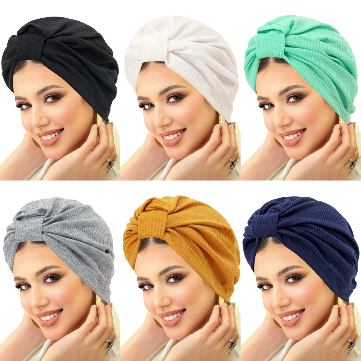 Women Accessories India - Casquettes Hijab musulmanes de couleur unie