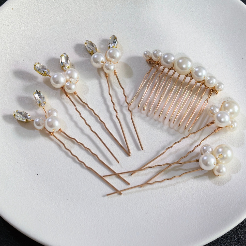 Pearl Hair Pin - Ensemble de peignes à cheveux en
