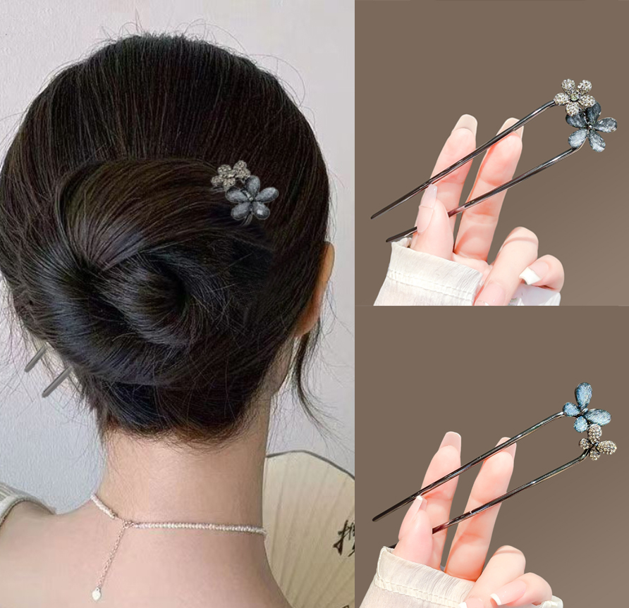 Pearl Hair Pin - Pique à cheveux vintage en métal