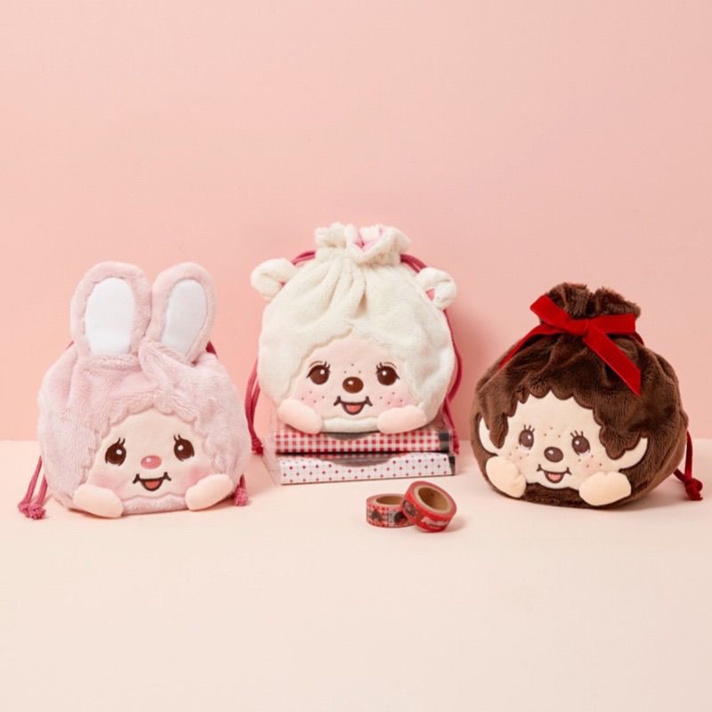 Women'S Vanity Accessories - Joli sac à cordon en peluche