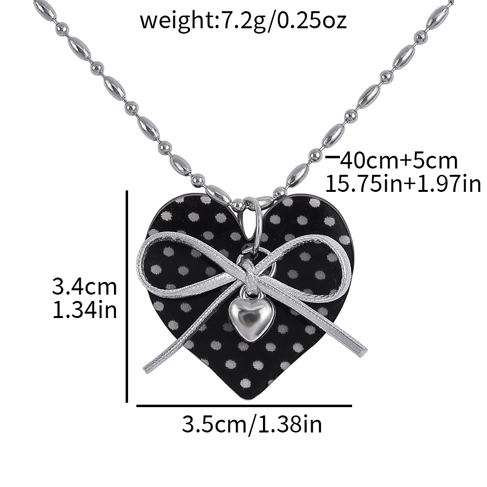 Collier pendentif cœur à pois  - Women Accessories Trendy avis et prix