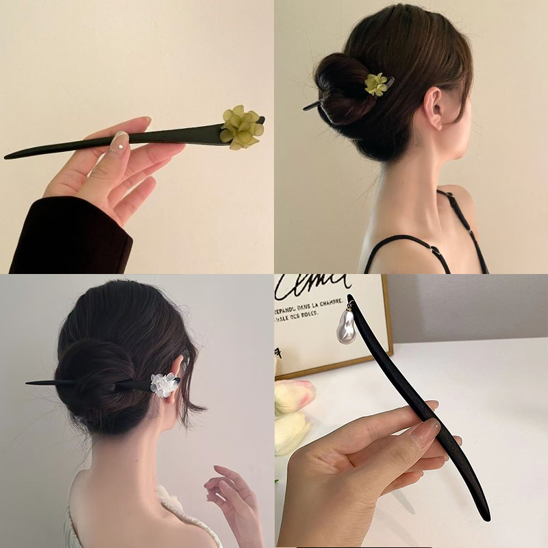 Bâtons de cheveux en bois de S - Pearl Hair Pin avis et prix