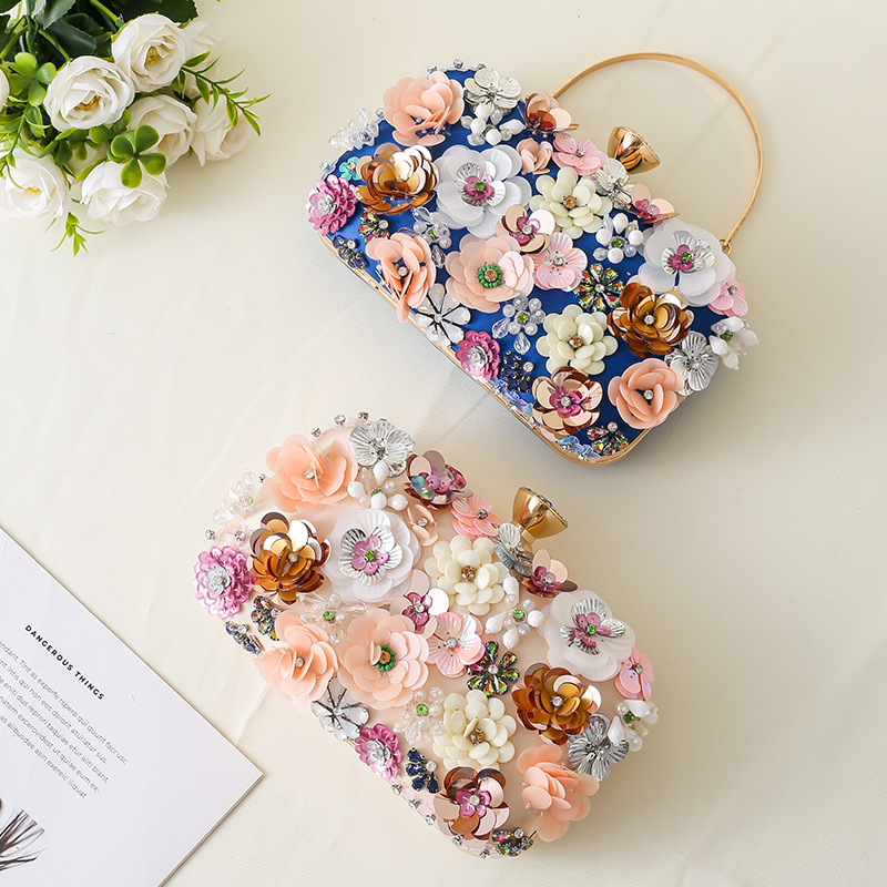 Sac à main de soirée à fleurs, - Wallet Chain Bag avis et prix